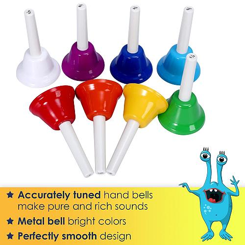 MINIARTIS Hand Bells for Kids | Educational Music Toys for Toddlers 8 Notes C...