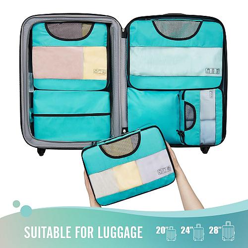 Veken 6 Set Packing Cubes for Suitcases Travel Essentials for Carry on Luggag...