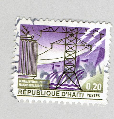 Haiti Power Lines violet Used (BP92712)