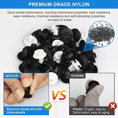 QIIYCCE-120PCS Car ClipsPlastic Rivets6 Popular Sizes of Car Body Fixed Clip ...