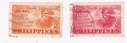 Philippines C68-69 Used set World Congress 1950 CV 1.10 (P0315)
