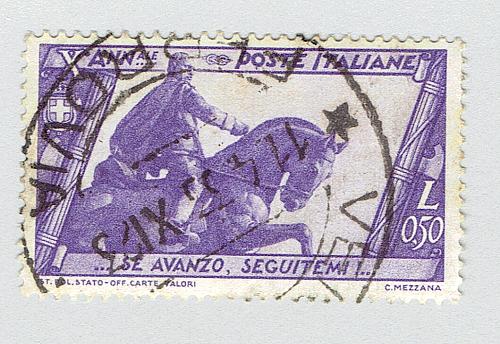 Italy 297 Mussollni statue 1922 Used (BP91903)