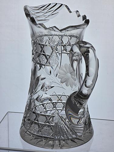 Antique Pitcher Cut Glass IRN10