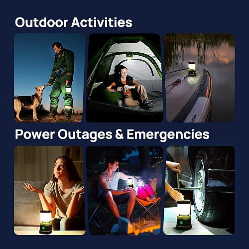 LED Camping Lantern Consciot Battery Powered Camping Lights 1000LM 4 Light Mo...