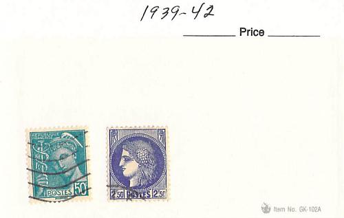 France 2 different of 2 total stamps included (SC0_393)