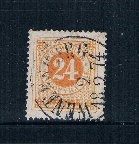 Sweden 24 Used Numeral CV 42.50 (S0686)