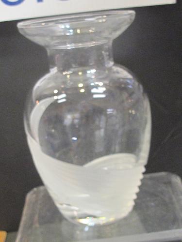Cut Glass vase Lenox USA crystal Windswept Signed ONE OF A KIND