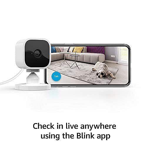 Blink Mini - Compact indoor plug-in smart security camera 1080p HD video nigh...
