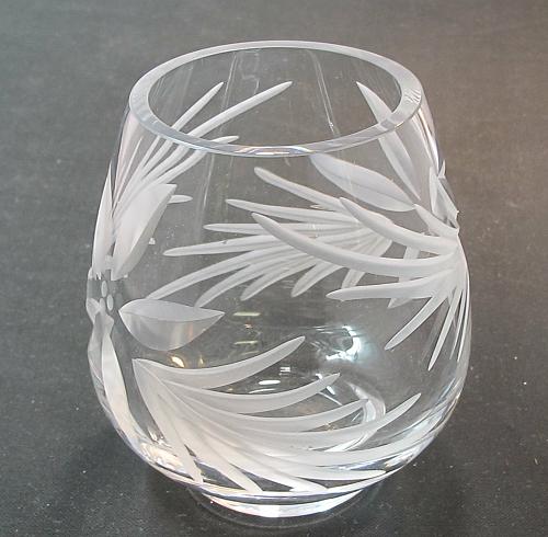 Lenox Chrysanthemum Crystal votive Hand blown Made in USA