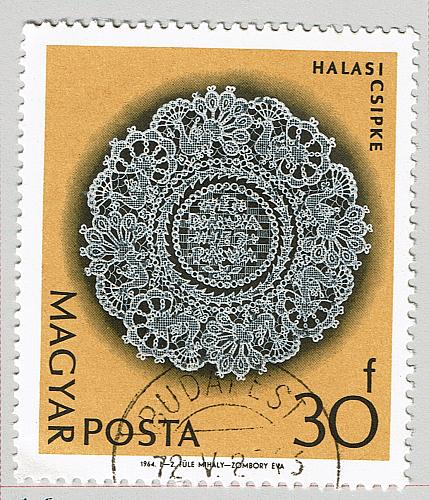 Hungary Used Doily yellow 30F (BP87512)
