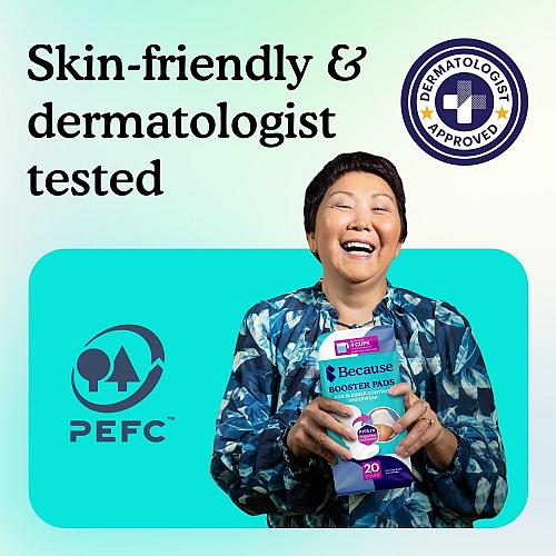 Because Premium Incontinence Booster Pads for Men and Women Adds Extra Absorb...
