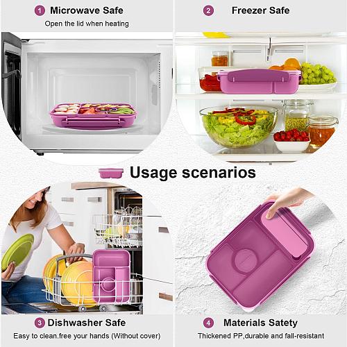 Amathley Bento box adult lunch boxlunch box kidslunch containers for Adults/K...
