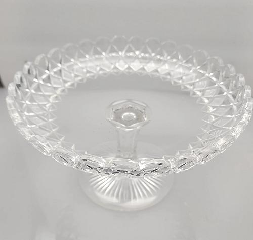 American Brilliant Period Cut Glass compote, Antique c11925