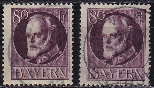 GERMANY Bayern Bavaria [1914] MiNr 0103 I, II ( O/used ) [01]