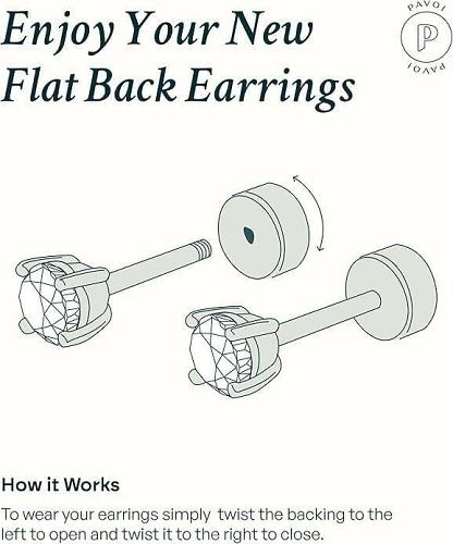 PAVOI Rhodium Plated Sterling Silver Posts Enamel Flatback Stud Earrings for ...