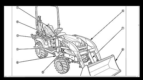 KUBOTA BX24 OPERATIONS MANUAL -125pg w LA240 BT601 Loader Backhoe Tractor Repair