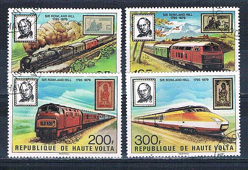 Burkina Faso 501-04 Used set Trains 1979 CV 2.45 (HV0190)+