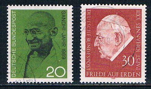 Germany 1011-12 Used set Ghandi and Pope John (GI0389P92)+