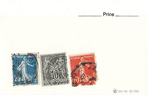 France 3 different of 3 total stamps included (SC0_378)