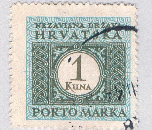 Croatia J12 Used Postage Due 1k 2 1943 (BP84122)