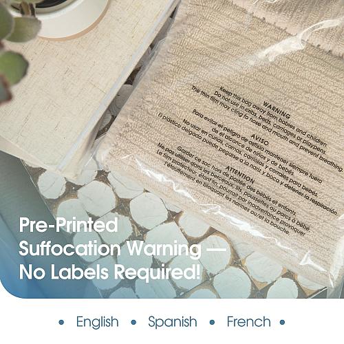 Spartan Industrial - 6" X 9" 1000 Count Self Seal Clear Poly Bags with Suffoc...