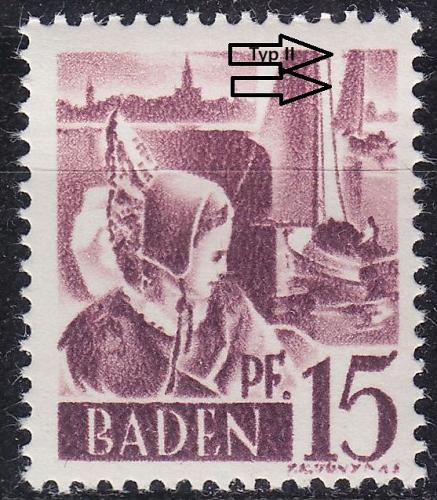 GERMANY Alliiert Franz. Zone [Baden] MiNr 0005 yv II ( **/mnh )