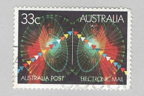 Australia Used Electronic mail multi colored 33 (BP89107)