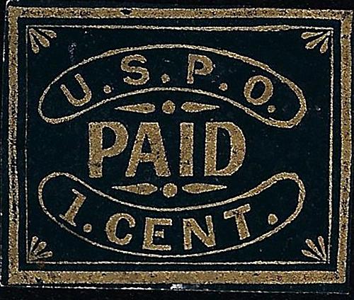 US Scott #7LB11 MH VF 1 Cent 1850-1852 Carriers Stamp CV 175.00