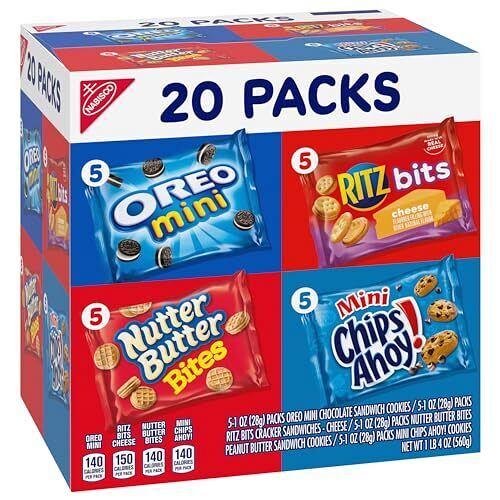 Nabisco Classic Mix Variety Pack OREO Mini CHIPS AHOY Mini Nutter Butter Bite...