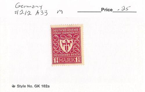 Germany 212 Unused (SC0_793)