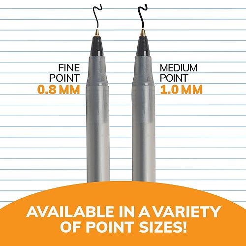 BIC Round Stic Grip Xtra-Comfort Fine Ball Point Pen Blue 12 Pack