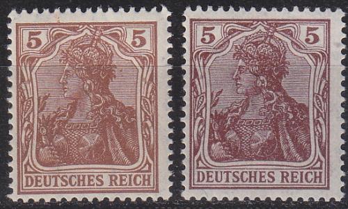 GERMANY REICH [1920] MiNr 0140 a,c ( **/mnh )