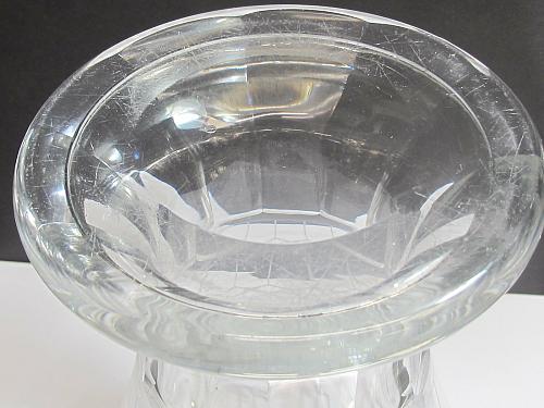 Glass Vase acid Etched fluted
