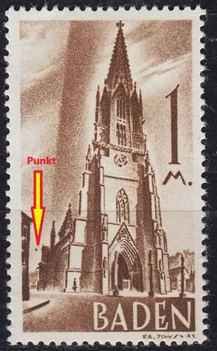 GERMANY Alliiert Franz. Zone [Baden] MiNr 0013 PF VII ( **/mnh ) [01] Plattenfehler