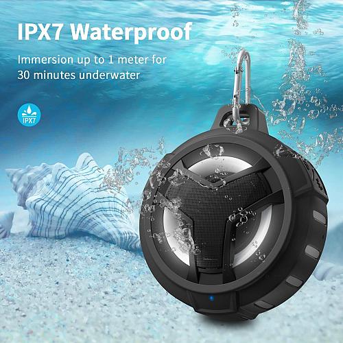 EBODA Bluetooth Shower Speaker Portable Bluetooth Speakers IP67 Waterproof Wi...