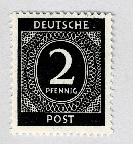 Germany 531 numeral 2 black 1946 MLH (BP90936)