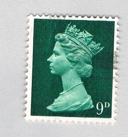 Great Britain Used QEII green 9d 2 (BP72422)