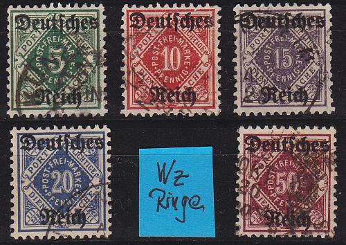 GERMANY REICH Dienst [1920] MiNr 0052-56 ( O/used ) [01]