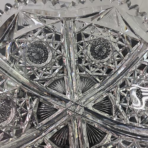 ABP cut glass signed Hawkes bowl American