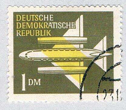 Germany DDR C5 Used Stylised Aeroplane 2 1957 (BP83306)