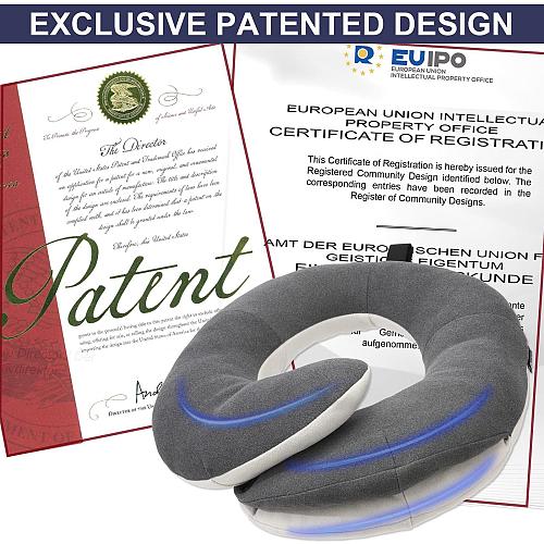 BUYUE Travel Neck Pillows for Airplanes 360° Head Support Sleep for Long Flig...