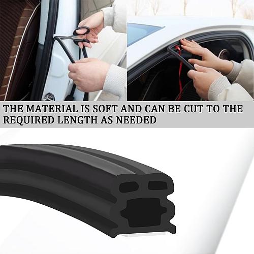 Hirificing Car Door Seal Strip Weather Stripping 32.8Ft Automotive Thickened ...
