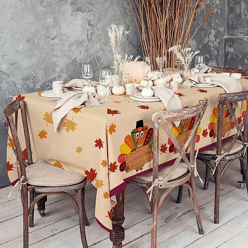 Gatherfun Turkey Thanksgiving Party Supplies Disposable Tablecloth Plastic Ta...