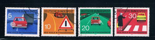 Germany 1059-62 Used set New Traffic rules (GI0289P69)+