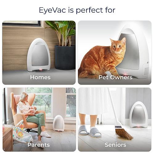 EyeVac Home Touchless Vacuum Automatic Dustpan - Great for Sweeping Pet Hair ...