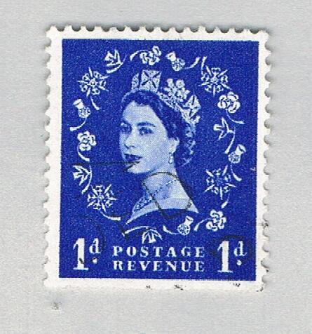 Great Britain QEII blue 1d (AP136710)