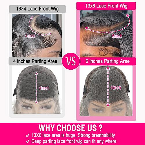 Hakaniya 13x6 Body Wave Lace Front Wigs Human Hair Pre Plucked HD Transparent...