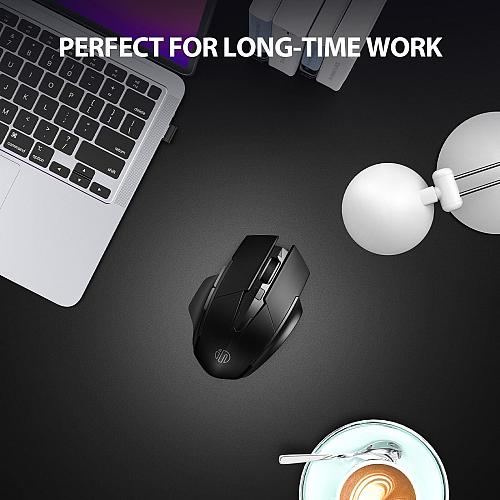 INPHIC Wireless Mouse Rechargeable 700mAh with USB Receiver 6 Buttons Ergonom...