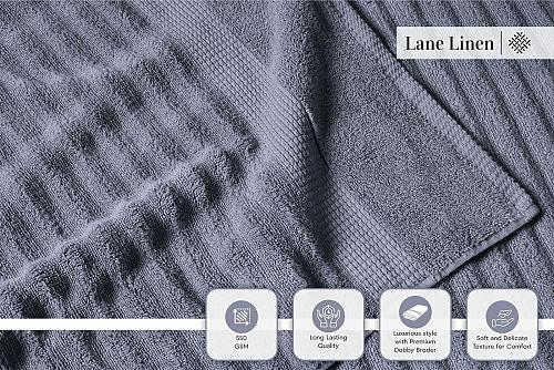 LANE LINEN Towels for Bathroom - 100% Cotton Bath Towel Set of 6 - Includes 2...