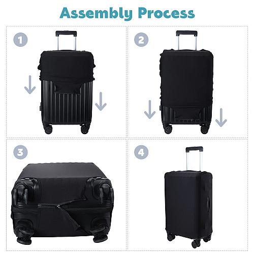 Kajaia 3 Pcs Luggage Cover Suitcase Protector Travel Suitcase Cover Anti Scra...
